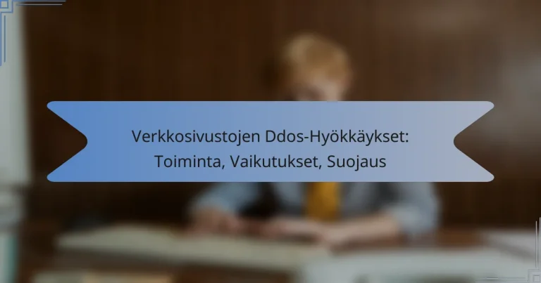 Verkkosivustojen Ddos-Hyökkäykset: Toiminta, Vaikutukset, Suojaus