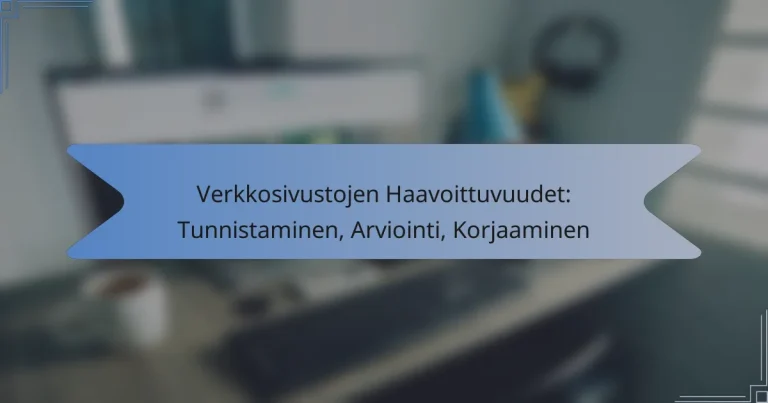 Verkkosivustojen Haavoittuvuudet: Tunnistaminen, Arviointi, Korjaaminen