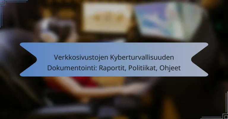 Verkkosivustojen Kyberturvallisuuden Dokumentointi: Raportit, Politiikat, Ohjeet