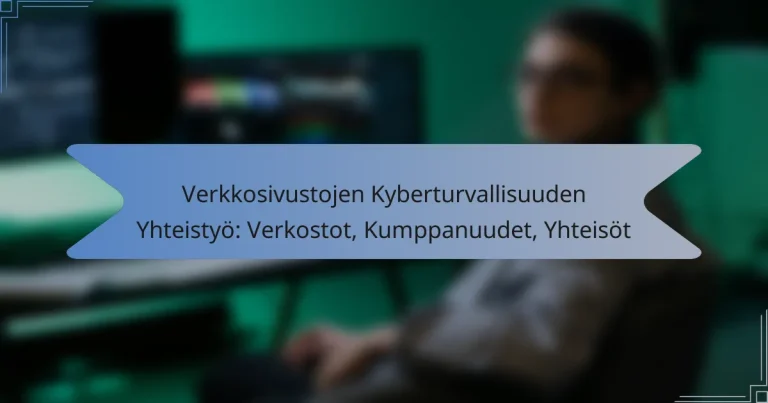 Verkkosivustojen Kyberturvallisuuden Yhteistyö: Verkostot, Kumppanuudet, Yhteisöt