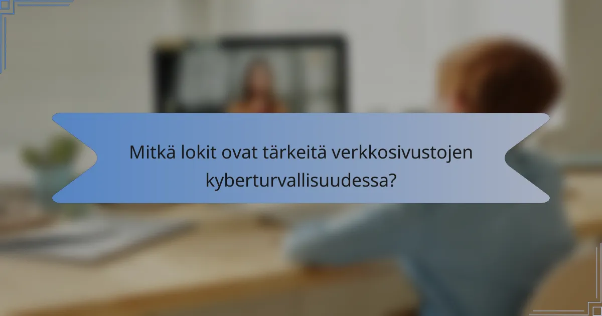Mitkä lokit ovat tärkeitä verkkosivustojen kyberturvallisuudessa?